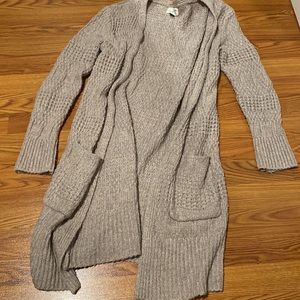 Long knit cardigan
